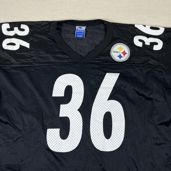 Vintage Pittsburgh Steelers Jersey Mens XL Black NFL Football Jerome Bettis 90s‎
